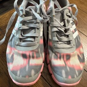 Adidas Women's Pink and Gray Sneakers